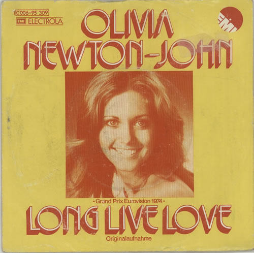 Olivia Newton John Long Live Love - Yellow/red P/s German 7